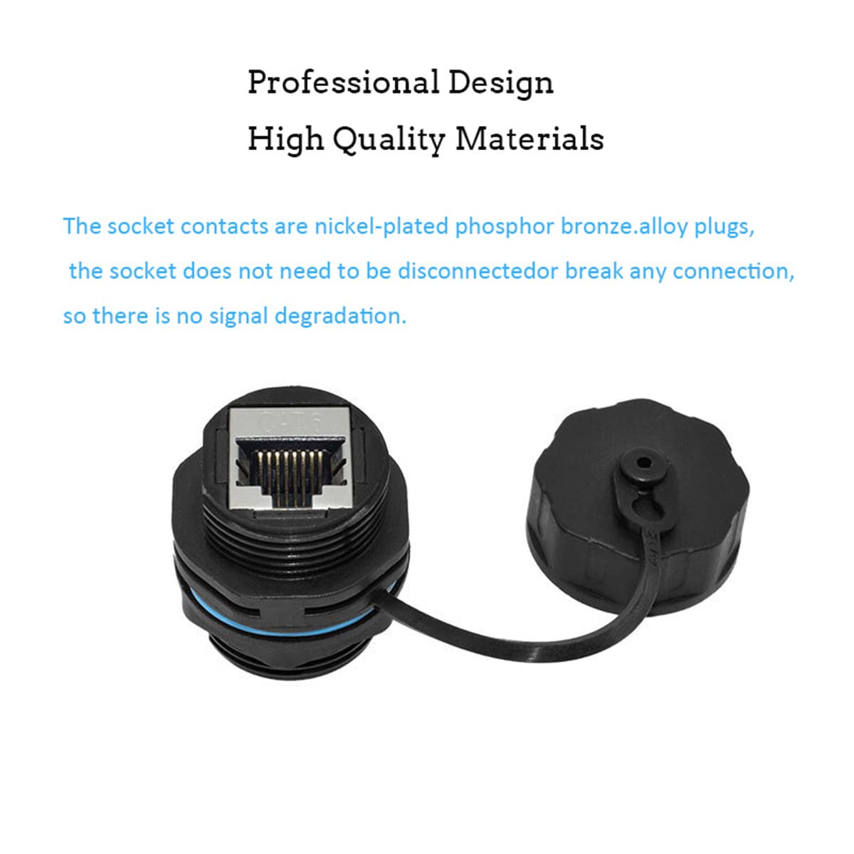 PENGLIN 10PCS Shielded RJ45 Coupler, IP68 Waterproof Ethernet Coupler,Outdoor RJ45 Cat5e/Cat6 Ethernet LAN Cable Connector Female to Female