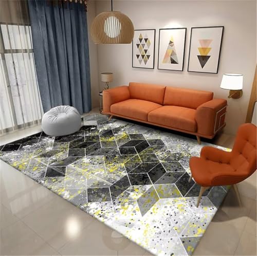 Tapis durable antisalissure gris pour sol de salon moderne