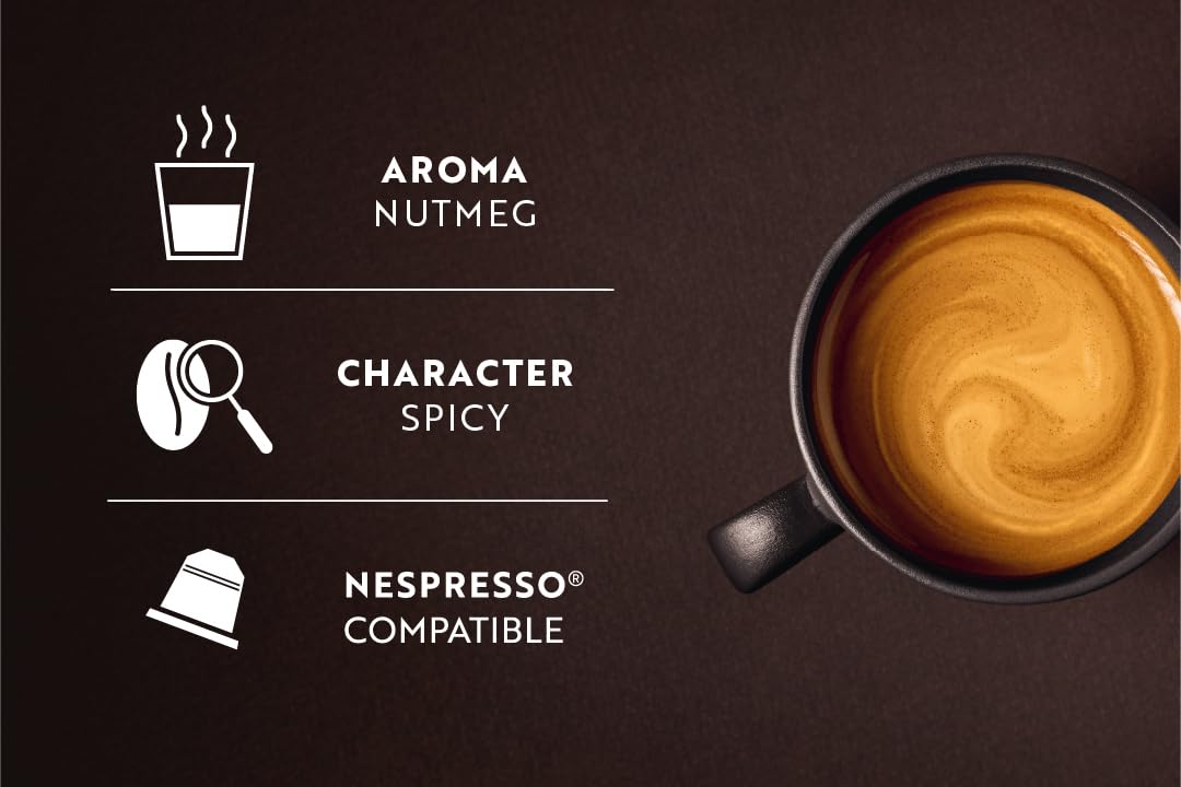 Café Royal Lungo Forte - 100 cápsulas para cafetera Nespresso, intensidad 8/10, cápsulas de café de aluminio con certificación UTZ