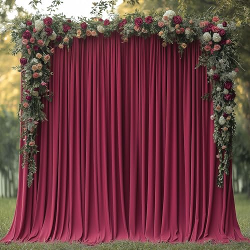 ESGOTBME Faltenfreier Hintergrundvorhang für Partys, weicher Stoff, für Hochzeit, Hintergrund für Geburtstagspartys, Dekorationen, Hintergrund für Fotografie, 1,5 x 3 m, 2 Paneele, 3 x 3 m, 3 x 3 m ESGOTBME Faltenfreier Hintergrundvorhang für Partys, weicher Stoff, für Hochzeit, Hintergrund für Geburtstagspartys, Dekorationen, Hintergrund für Fotografie, 1,5 x 3 m, 2 Paneele, 3 x 3 m, 3 x 3 m
