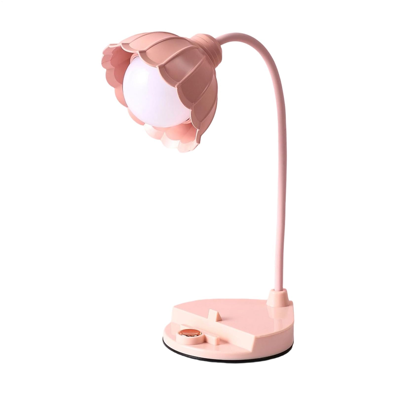 Muiltvoe Bedside Lamp, Cute Non-Glare Dimmable Rechargeable LED Table Lamp, Floral Theme, for Students, Teens, Adults, Bedroom, Living Room, Dorm, Studying, Reading
