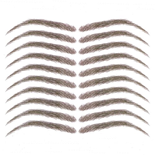 Cardani Eyebrow Tattoos #17 - Classic Shape Temporary Tattoo Eyebrows (Medium Brown)