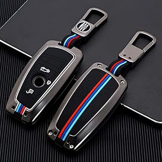 Otai Zinc Alloy Car Key Cover Case Compatible with Bmw 3 4 5 Series F01 F02 F20 F21 F30 F31 F25 320i 530i 550i Remote Key Shell (3 Buttons Matte Color)