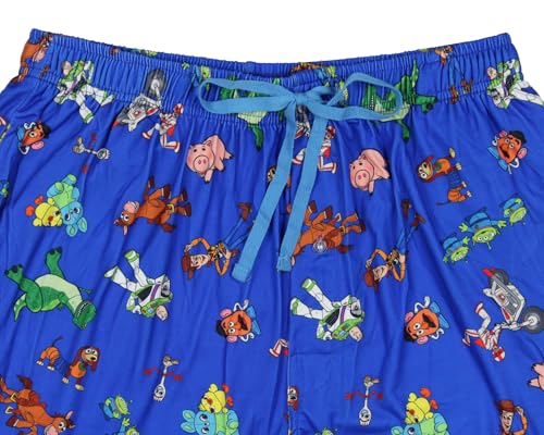Disney Toy Story Men's AOP Character Design Adult Lounge Sleep Pajama Pants with Drawstring Elastic Waistband4