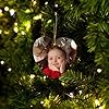 Personalized Christmas Ornaments 2025 w/Picture,Double-Sided Ceramics Custom Christmas Ornament - Upload Any Photo,Optional Text - Picture Ornaments,Customized Xmas Ornament,Heart #2