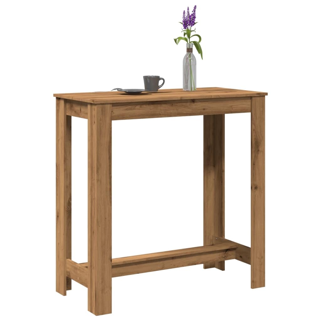 LAPOOH Mesa Alta Bar Madera ingeniería Roble artisian 102x50x103,5 cm, Mesa Terraza, Mesa Exterior, Mesa Jardin, Mesas De Terraza Y Jardín854417