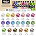 Nicpro 20 Colors Iridescent Acrylic Paint, 8.45oz / 250ml Large Bulk Metallic Acrylic Paint,Color Shifting & Non-Toxic Art Painting Supplies For Canvas Fabric Rock Wood with Paint Knife Color Wheel