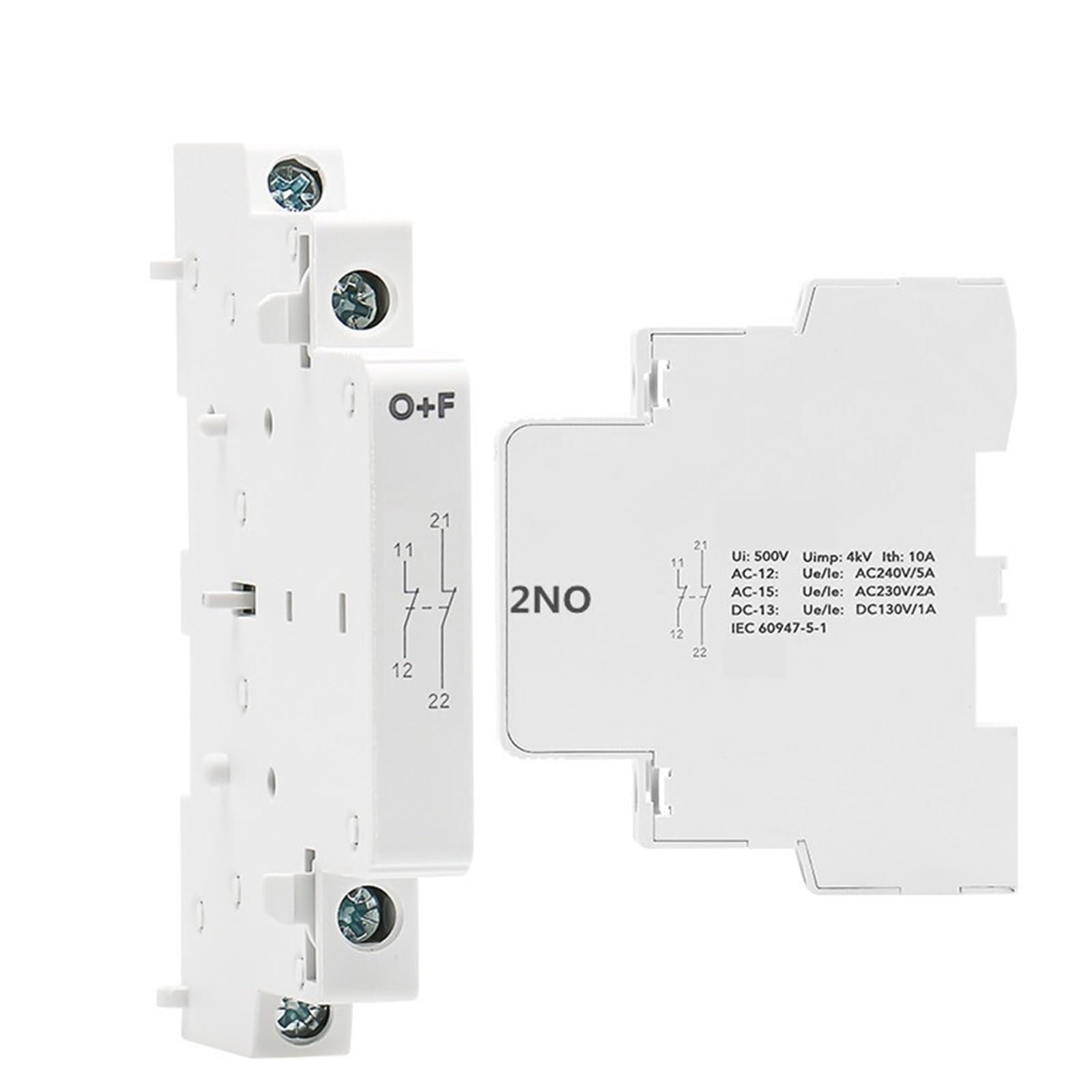 RISWEKFW Modular Household Contactor AC24V 48V 110V 220V 2P 25A 2NC 2NO 1NO1NC 50/60Hz(Auxiliary 2NO)