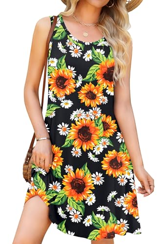 Image of WEACZZY Women Summer Casual Swing T Shirt Dresses Beach Cover up Loose Dress