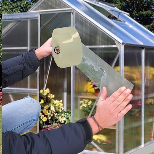 Image of Greenhouse Repair Tape - 2 x 108', White Polyethylene Film for Long-Term UV Protection, Ideal for Greenhouses, Boats, and Campers.