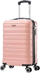 Mala de Viagem Bordo 8kg Allabard ANAC Regulamentada Avião Medidas Aceitas Voos Rodinhas 360° Removíveis (P045 Rose)