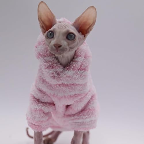 Miniatura 7 de Ropa para gatos sin pelo, de grosor cálido, suave, de invierno, para gatos Sphynx, Devon Rex, Cornish y gatos pequeños (XL)