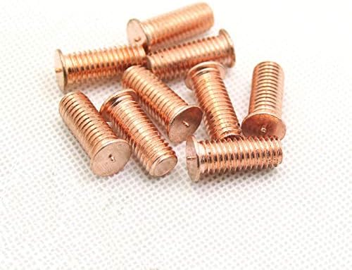 Generic 30pcs M3 spot Welding Screws Carbon Steel Copper Bolts Plated Welding Stud Bolts Chassis Sheet Metal Screw Bolt 6-30mm Length - (Size: M3x12mm)