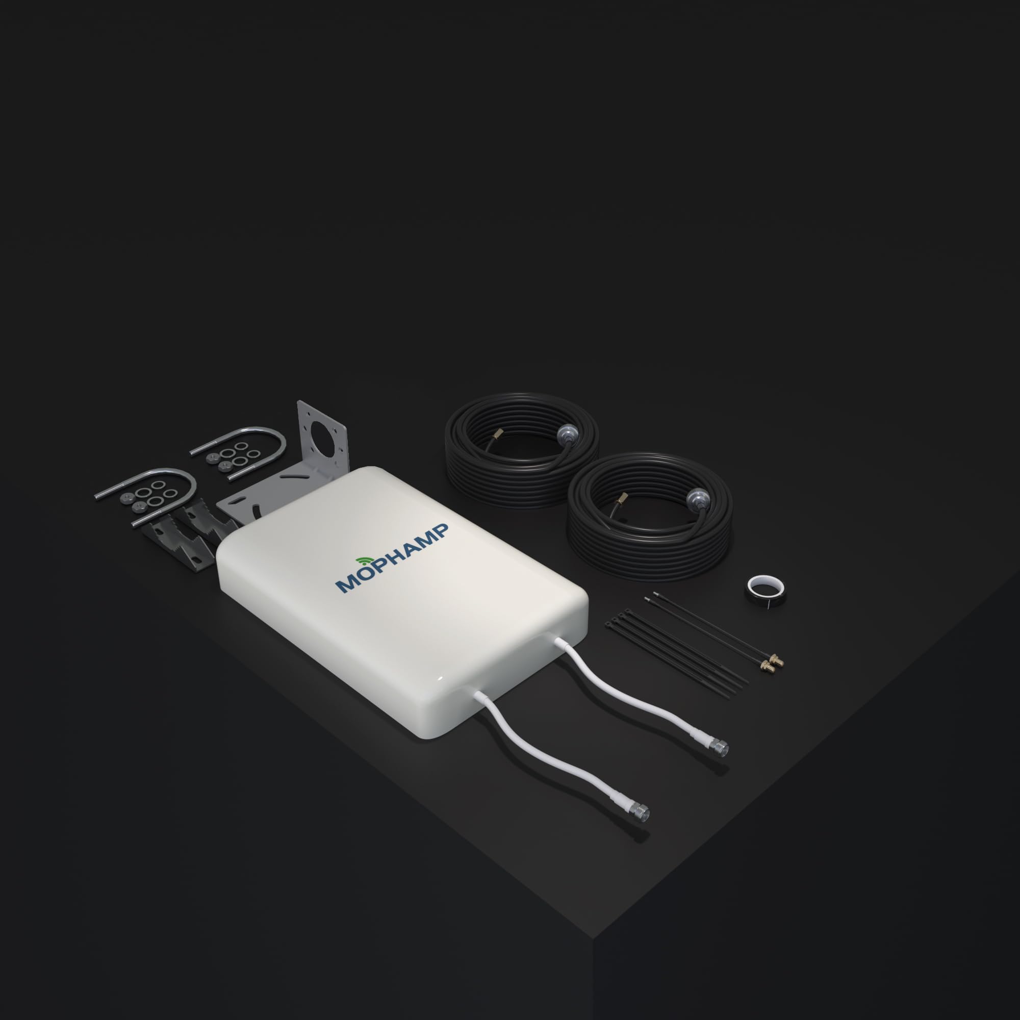 Antenne panneau MIMO 4G 5G extérieur avec double câble de 9,8 m et adaptateurs SMA-TS9 fonctionne avec routeurs, modems, points d'accès | Kit standard