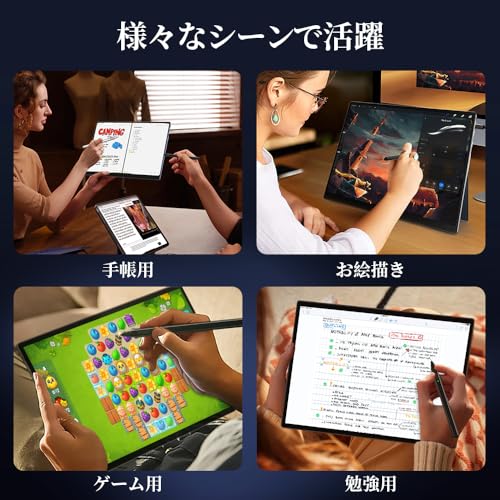 undefined HAILESI モバイルモニター 15インチ 4K 3240*2160 タッチペン対応 4096レベル筆圧 3:2画面比 ペン付き 磁気収納 タッチパネル 高輝度450nits IPSパネル DCI-P3広色域 HDR 自立型 モバイルディスプレイ ポータブルモニター USB/Type-C/mini HDMI/PS5/XBOX/Switch/PC/Macなど対応 イラスト制作 お絵描き 初心者最適 の商品画像 8