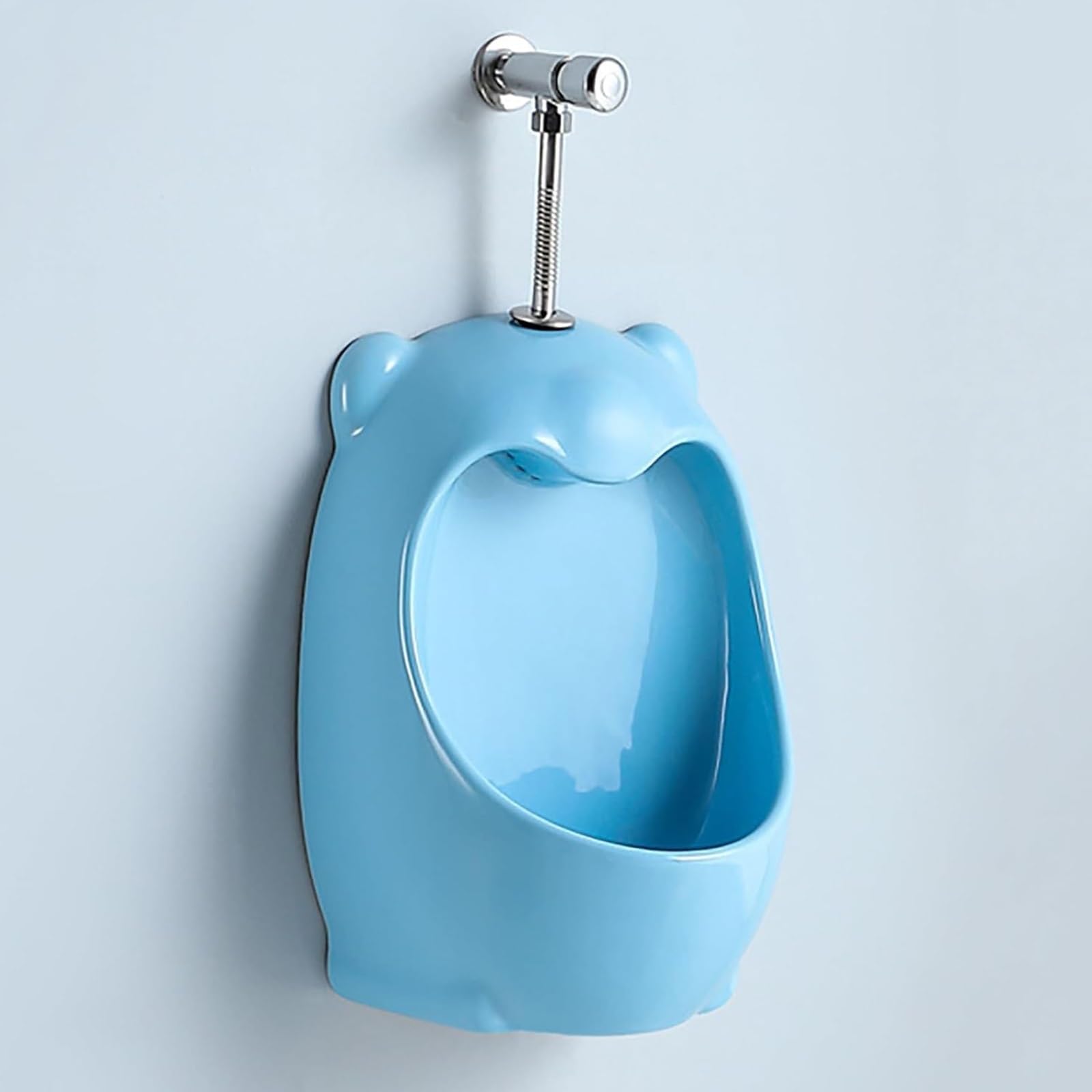 Orinal infantil de pared con descarga manual para niños