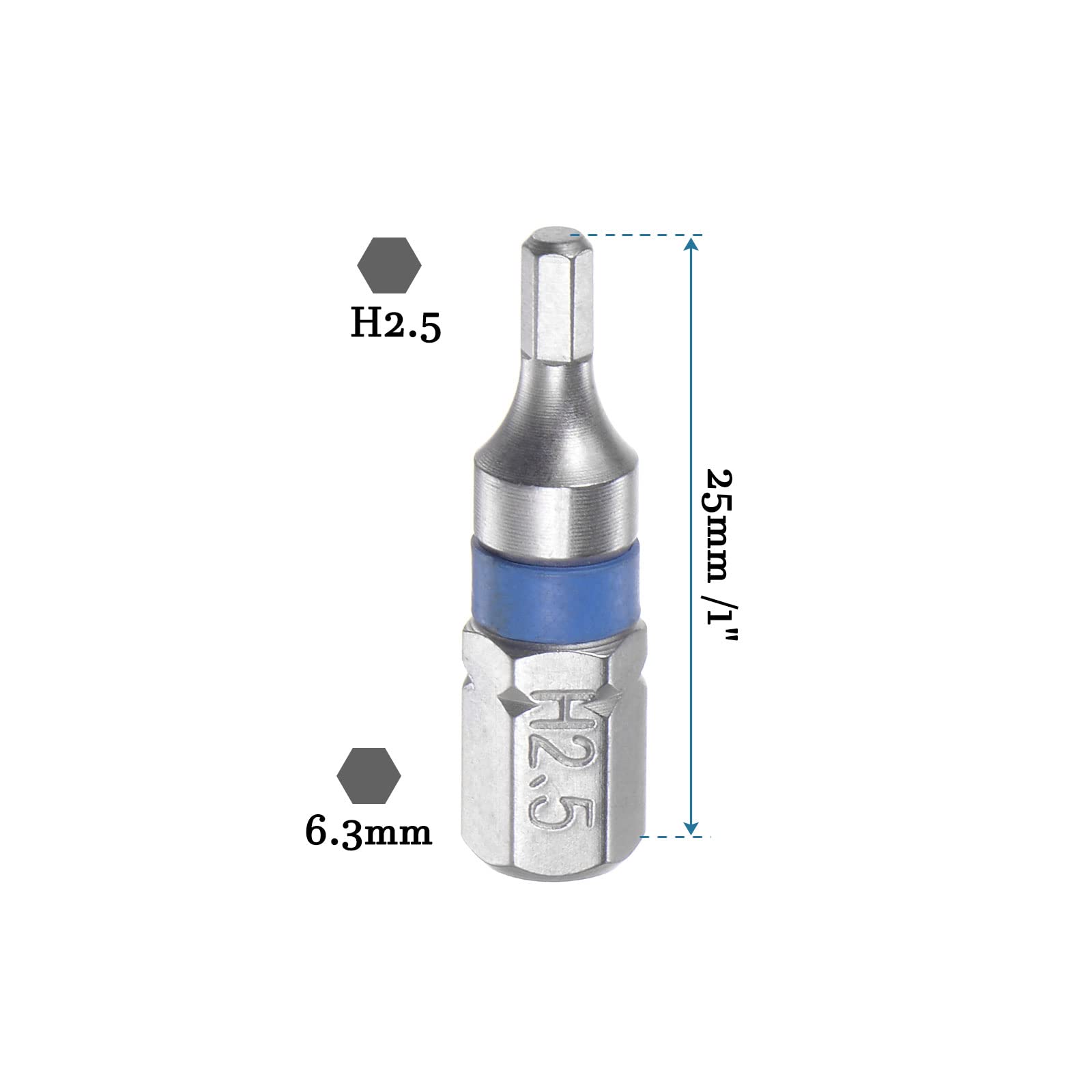4 Punte Cacciavite Esagonali Magnetiche H2.5 - 2.5 Mm, Per Riparazioni Domestiche E Auto - Foto 2