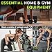Fitvids Rubber Encased Exercise & Fitness Hex Dumbbell, Hand Weights with Anti-Slip Metal Handle for Home Gym, Multiple Sizes, 10LB Pair
