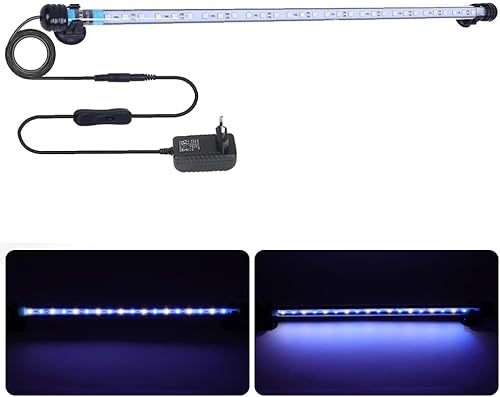 Aquarium Lighting Luce di Pesce Drago Illuminazione per Acquario Impermeabile (Deutschland Lagerhaus) (Bianco & Blu, 57cm)