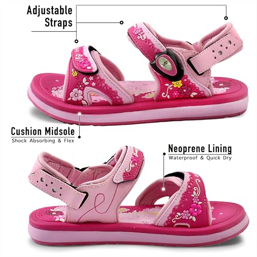 Image of Gold Pigeon Shoes Easy SNAP LOCK Outdoor Water Kids Toddler Sandals for Girls & Boys. Everyday, Vocation, Pool, Summer, Beach Essentials.