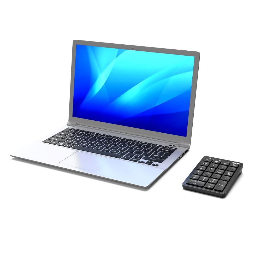 Port Connect pavé numérique pc Bluetooth Rechargeable USB-c Slim Noir