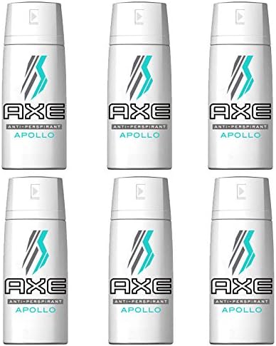 6 Pack Axe Apollo Anti-Perspirant Deodorant Mens Body Spray, 150ml