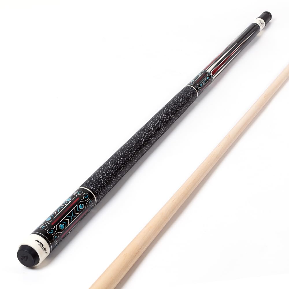 Riley Centurion American Billardqueue mit Leinenummanteltem Griff, 147 cm, 13 mm Spitzen-Gelenkschutz