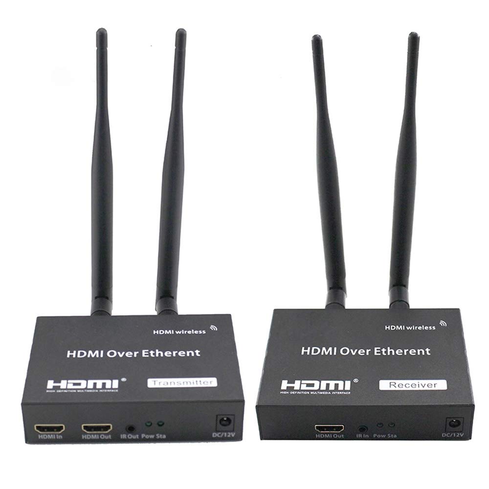 /G Extensor HDMI inalámbrico 1080P 2.4G / 5G hasta 100M 330ft Receptor transmisor inalámbrico HDMI WiFi TCP/IP para PS4 PC Laptop HDTV