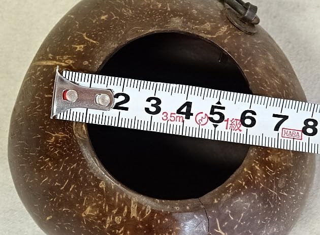 Amazon.co.jp: 時代椰子の実掛花入掛花入花器椰子ヤシ茶道煎茶華道骨董