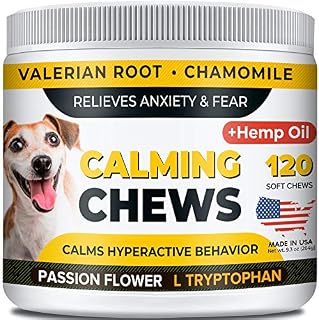 STRELLALAB Hemp Calming Treats for Dogs - 120 Soft Chews - Made in