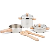 New Classic Toys – Metal Pan Set, Multicolore, padelle in Metallo, 10640