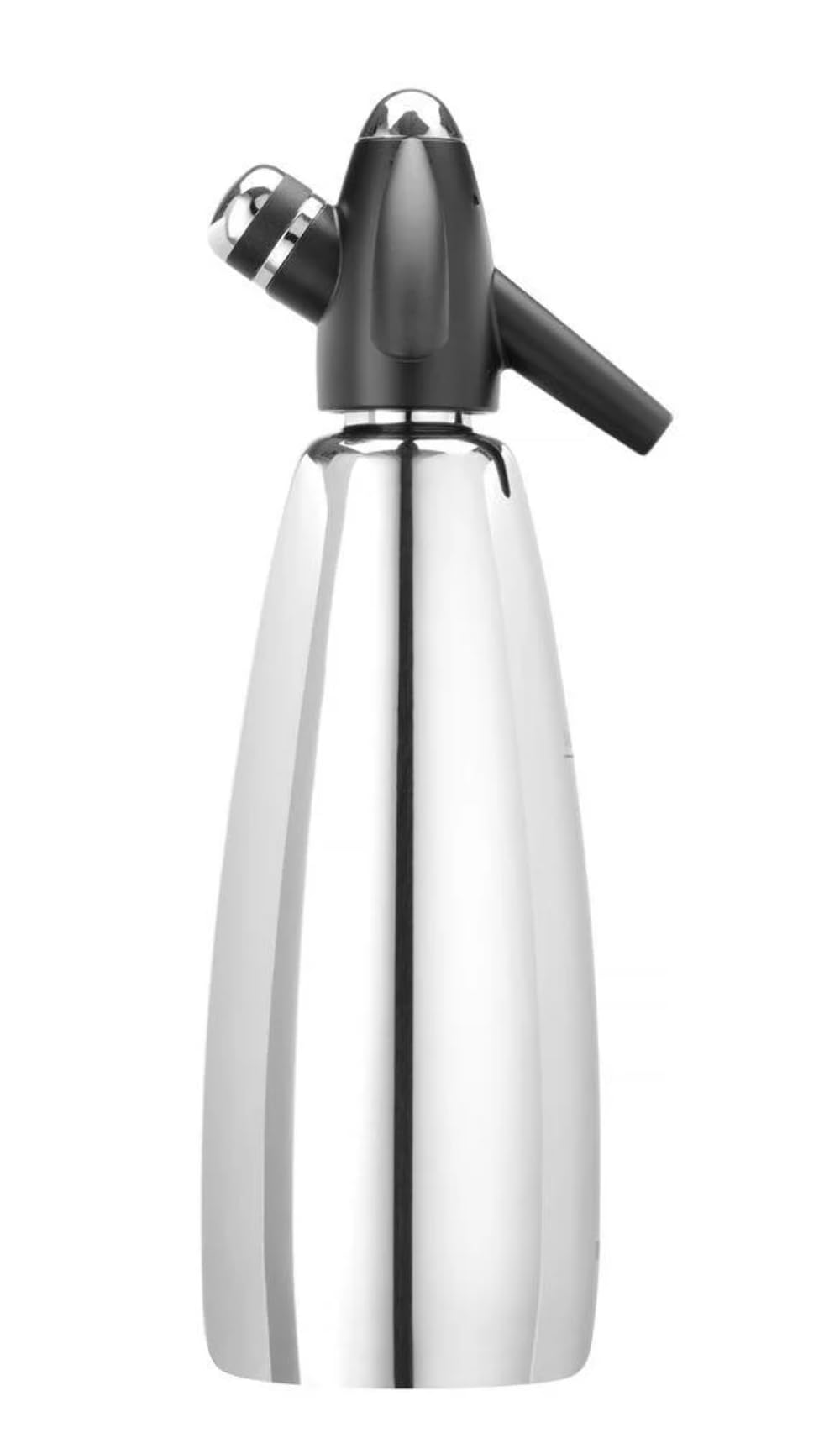 HENDI Syfon sodowy, BarUp, do wody sodowej, do kapsułki CO2, syfon gazowany, butelka do wody gazowanej, 1L, ø95x(H)310mm, stal nierdzewna, PA