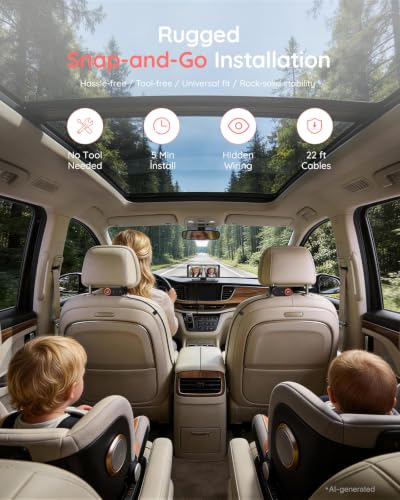 Image of LUCKVIEW BM5PRO Dual Baby Car Camera with 7.2 inch Split Screen Monitor