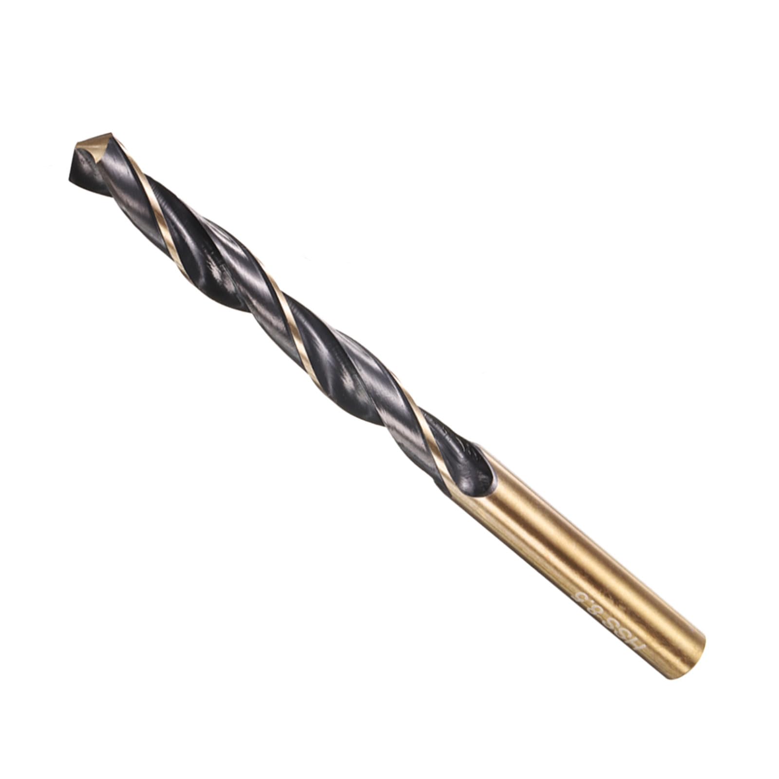 METALLIXITY Drill Bit (8.5mm) 1Pcs, 4341 High-Speed Steel Straight Shank 118° Black and Gold Finish for Copper Aluminum Wood Plastic Medium Hard Metal