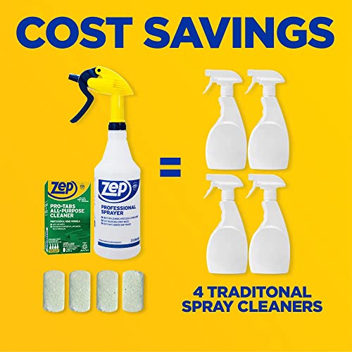Zep Pro-Tabs All Purpose Cleaner Dissolvable Tablets - 4 Tablets - Zuapctab Just Add Water! Environmentally Friendly #TOP4