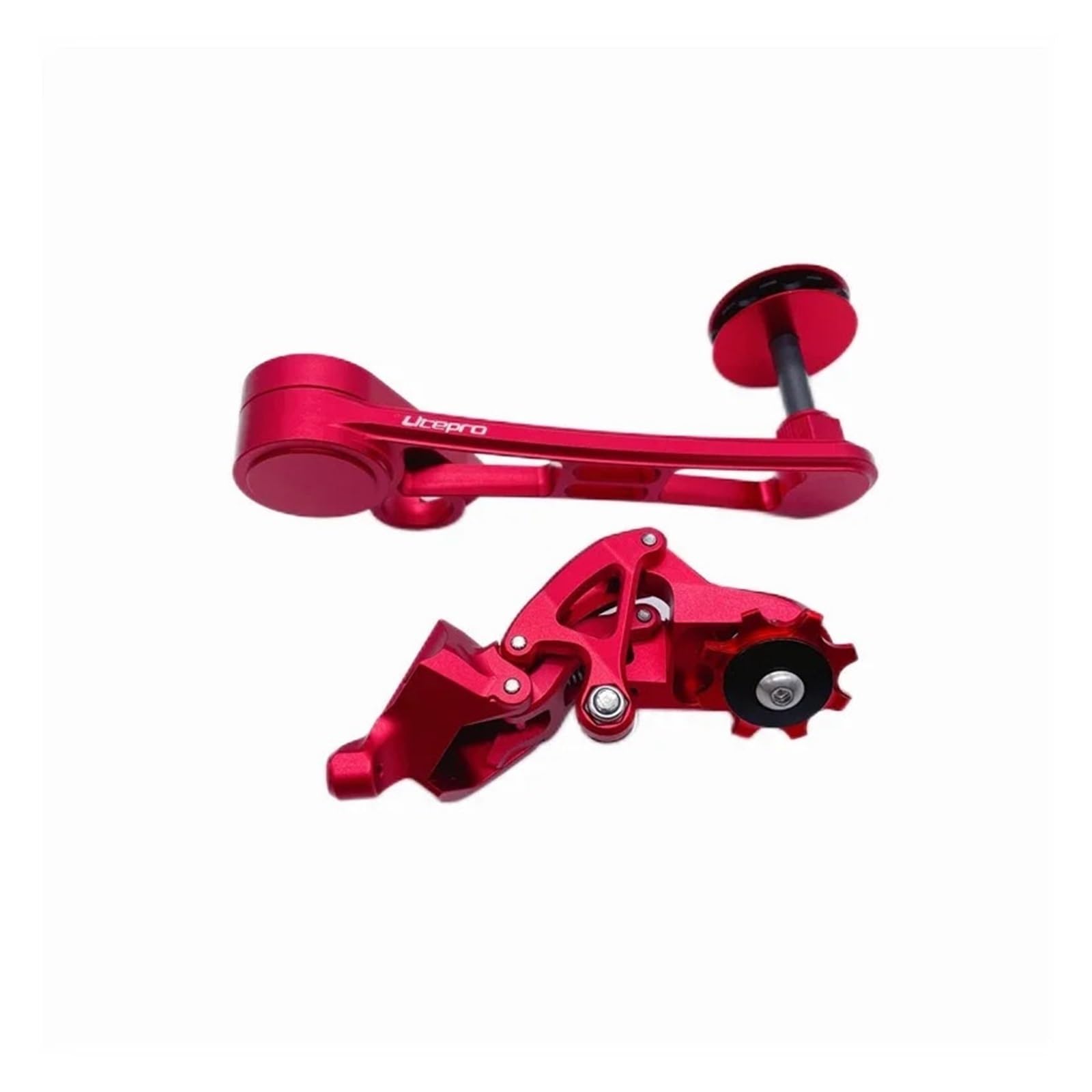 napinacz rolkowo-krążkowy łańcucha Pasuje do tylnej przerzutki roweru składanego Brompton LITEPRO EIEIO,napinacza łańcucha i dźwigni zmiany biegów(Purple with A7Shifte)