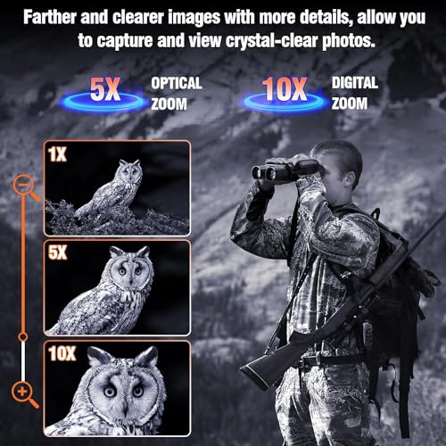 Image of Nightiger 4K Night Vision Binoculars for Adults, Day & Night Vision Infrared Goggles, 7000mAh Rechargeable, 2624ft Long Range, 5X 42MM Zoom for Hunting Camping Hiking