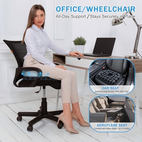 Coussin de siège gonflable ergonomique et support d'air 3D