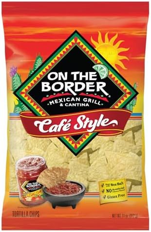 On The Border Café Style Tortilla Chips, 11 oz Bag (3 Count)