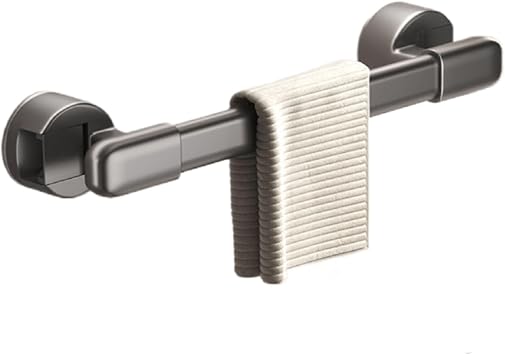 Suction Grab bar,Suction Shower,Grab bargrab Bars for Bathroom,11.8" Gray | The suction cup mount can be installed without drilling; it is suitable for glass surfaces and refrigerator door handles.