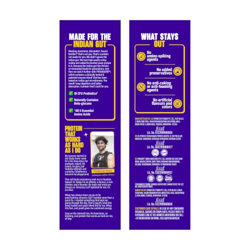 Image of Yogabar Ultimate Whey Protein Powder - Chocolate|Whey Isolate + Yeast Protein|28g Complete Protein|Gut Friendly, High Absorption, Added Probiotics|Pack of 2 (1kg)