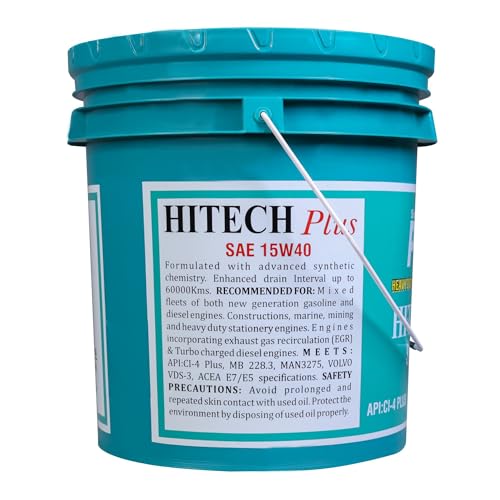 Image of PALCO Hitech Plus 15W40 Diesel Engine Oil 15 Litre for Heavy Duty Cars, Commercial Vehicles & Turbocharged Diesel Engines, EGR Compatible
