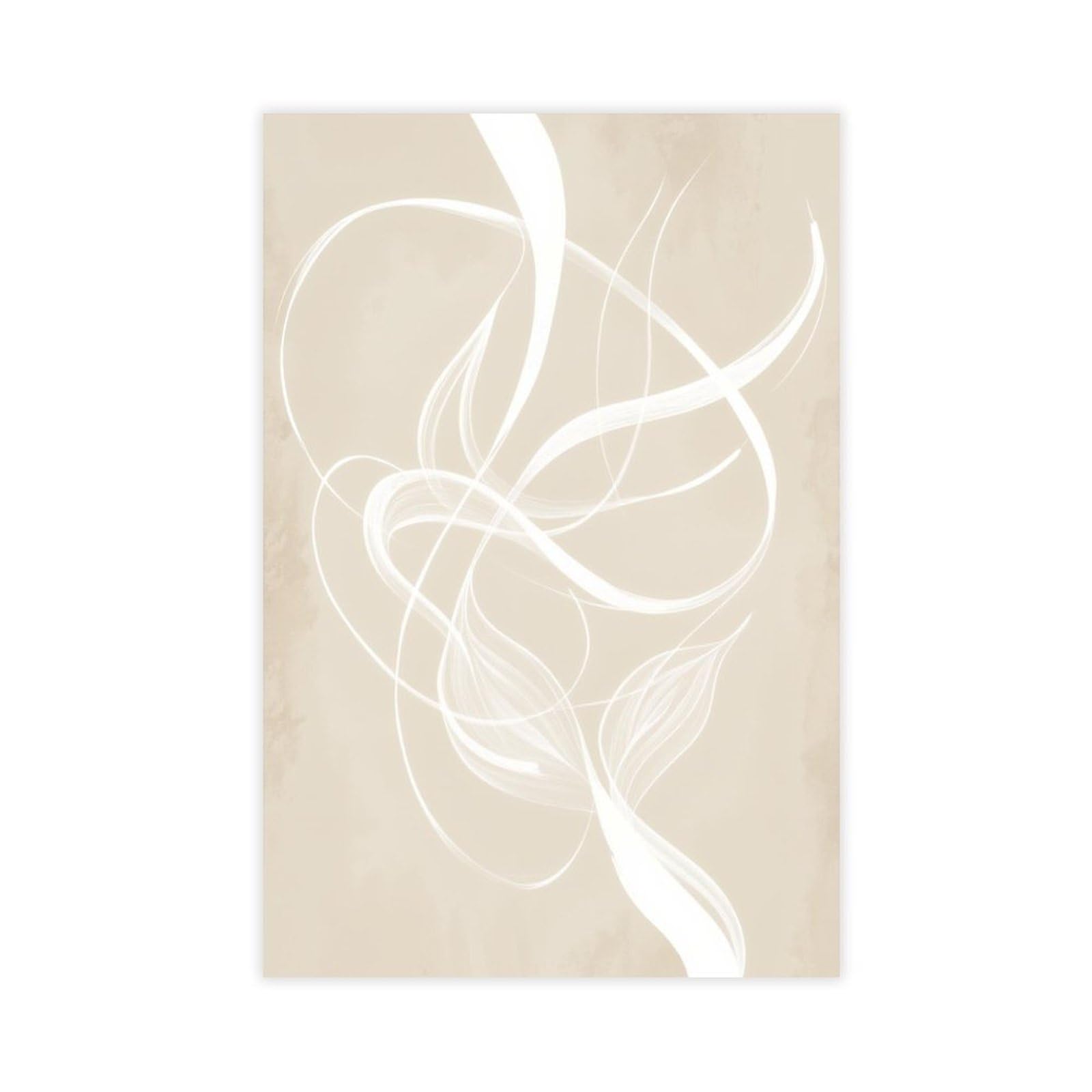 Zguols Beige Abstract And Minimalist Poster 15 Canvas Poster Bedroom Decor Sports Landscape Office Room Decor Gift Unframed Print 24" L X 36" W