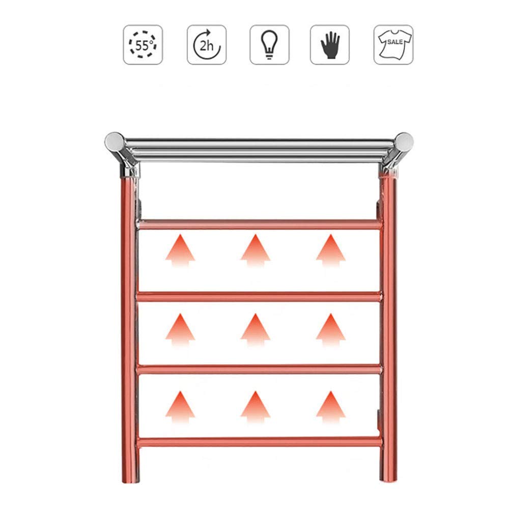 Toallero calefaccionado, toallero eléctrico de Acero Inoxidable 304, secador de Toallas de Pared, radiador de baño, Accesorios de baño para el hogar.