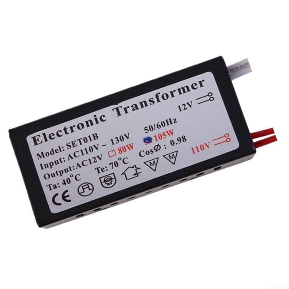 Advanced Circuit Design Electronic Transformer, AC110V~130V to AC12V, Ventilated Metal Housing (60W)