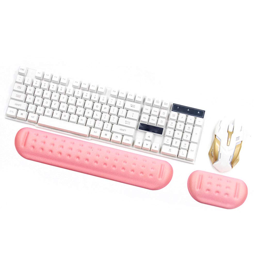 Ergonomisches Handgelenkauflage-Set aus Memory-Schaum mit rutschfester Unterseite für komfortables Tippen und Mausgebrauch