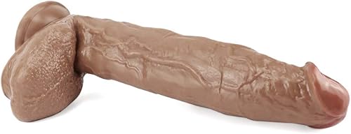 Miniatura 7 de Consolador realista, material seguro para el cuerpo, pene enorme realista con fuerte ventosa para jugar manos libres, juguetes sexuales flexibles