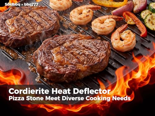 Image of Cast Iron Grill Griddle for Weber Q1000 Q1200 Q1400 Q100 Q120 Q140 Grills, Grill Griddle Plate Parts for Weber Baby Q Accessories 7582 65810 7644 50060001 50060301 386001 386002, 1PC