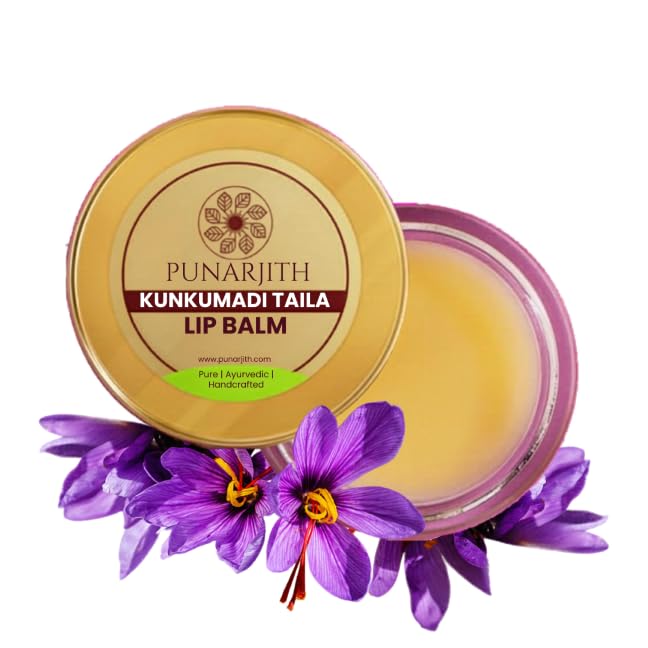 Punarjith Kumkumadi Taila Lip Balm - 5 Gram | Pure kashmiri saffron along with 28 other herbs | Suitable for all skin types-image-28