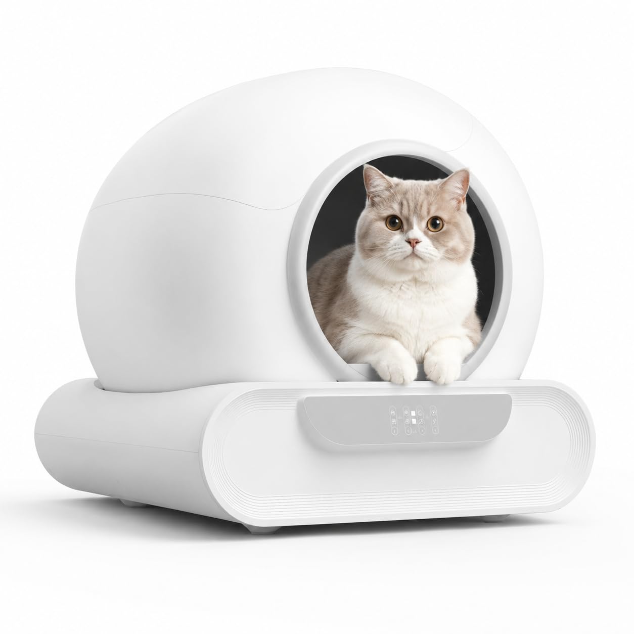 Automatische Katzentoilette XXL 65L, Selbstreinigendes Katzenklo mit App-Steuerung, Geruchsfrei & Geschlossen, Elektrische Katzen Toilette für 2+ Katzen